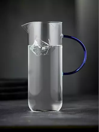 LYNGBY GLAS | Glaskrug TORINO 1,1l Klar/ Blau | 
